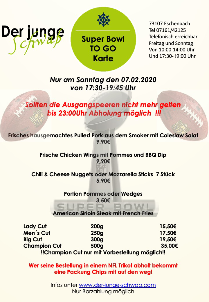 Speisekarte, Der Junge Schwab