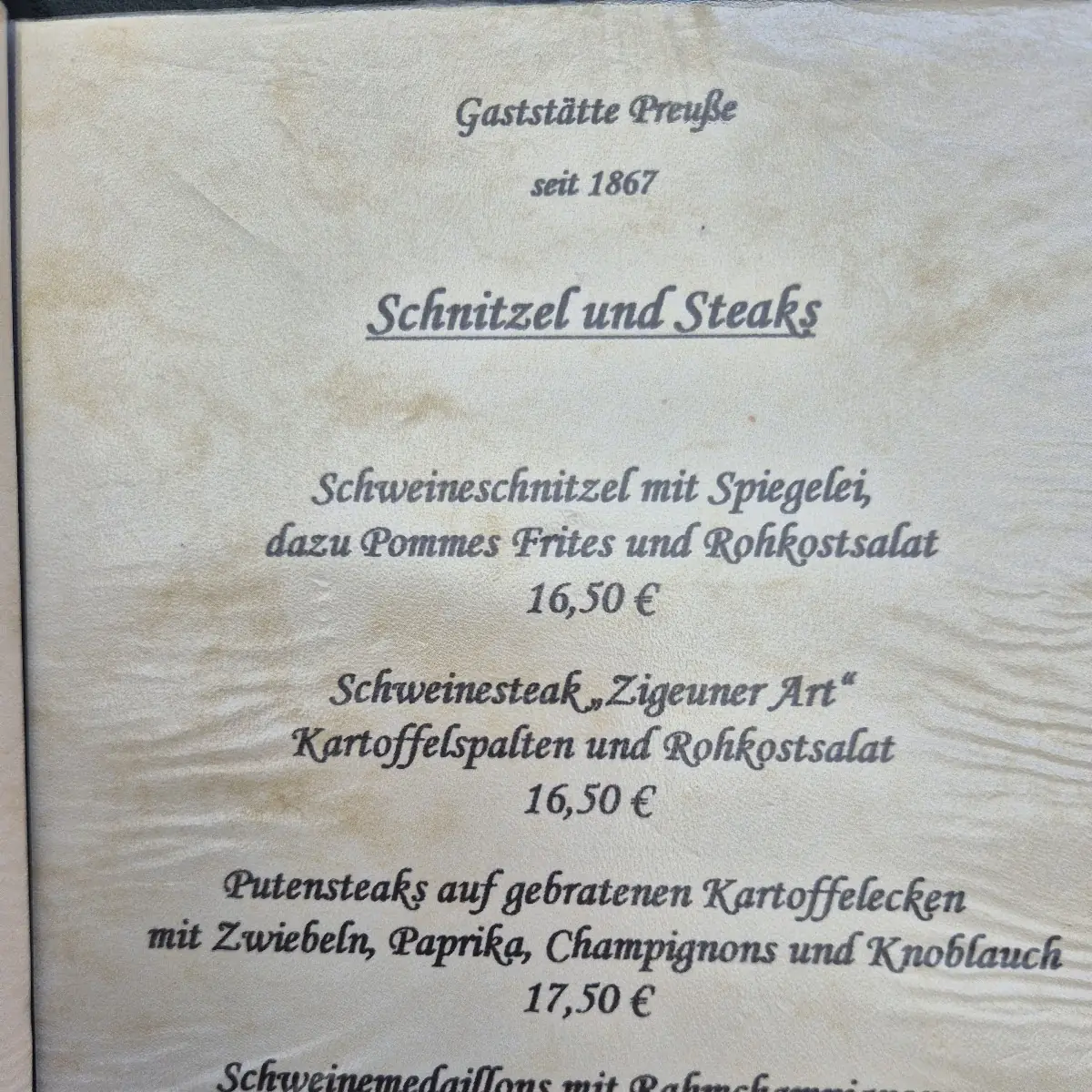 Speisekarte photo 1
