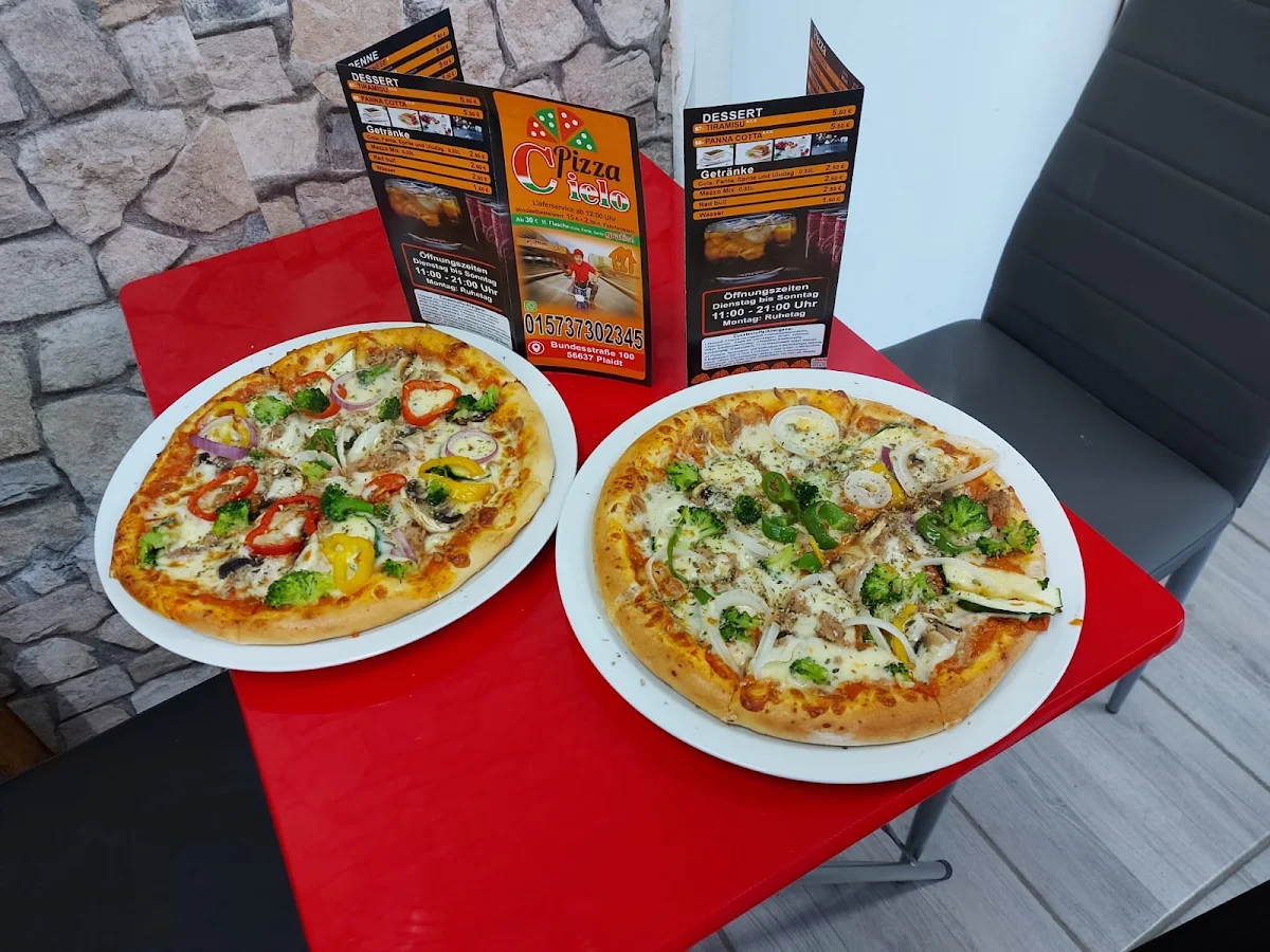 Speisekarte, Pizza cielo