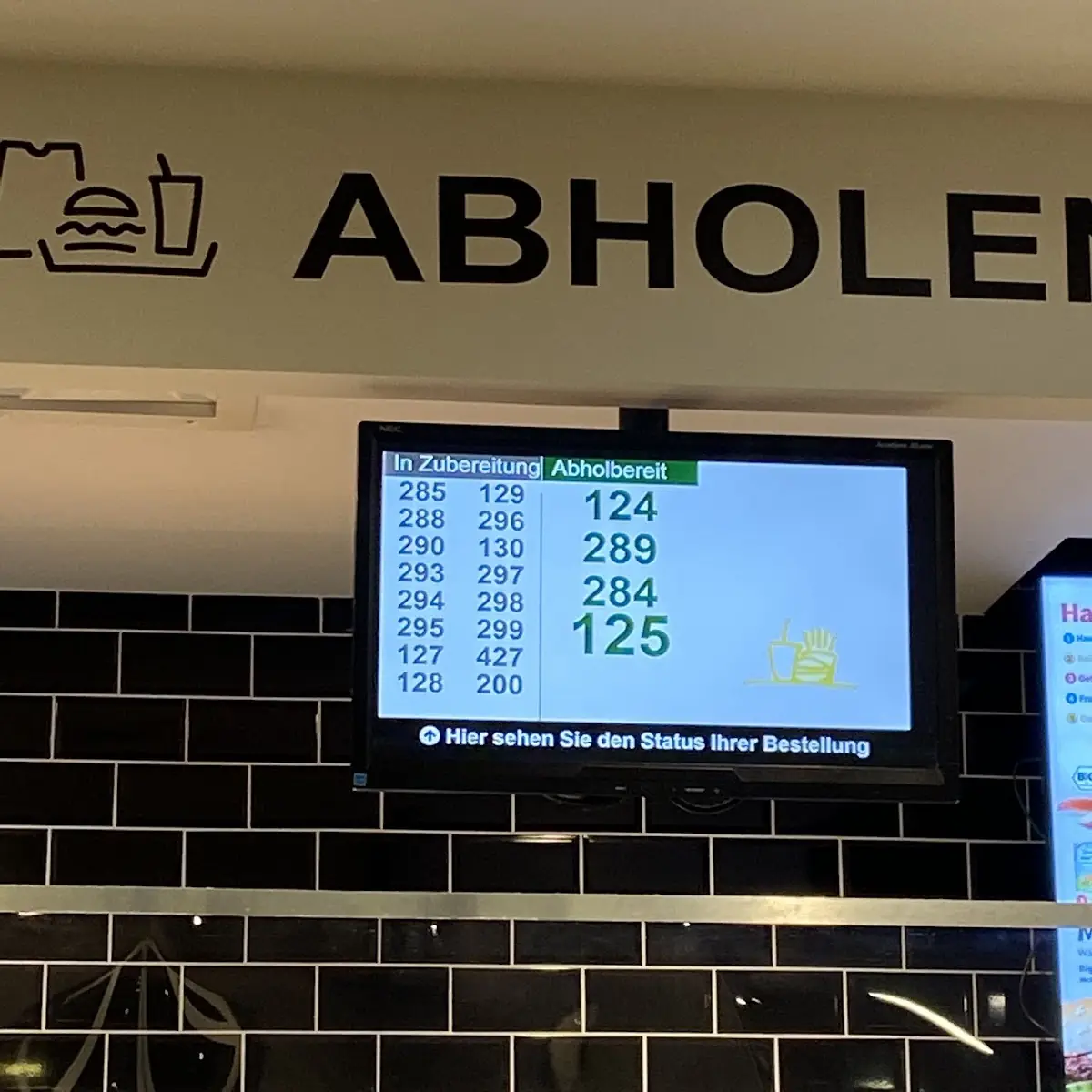 Speisekarte, McDonald's