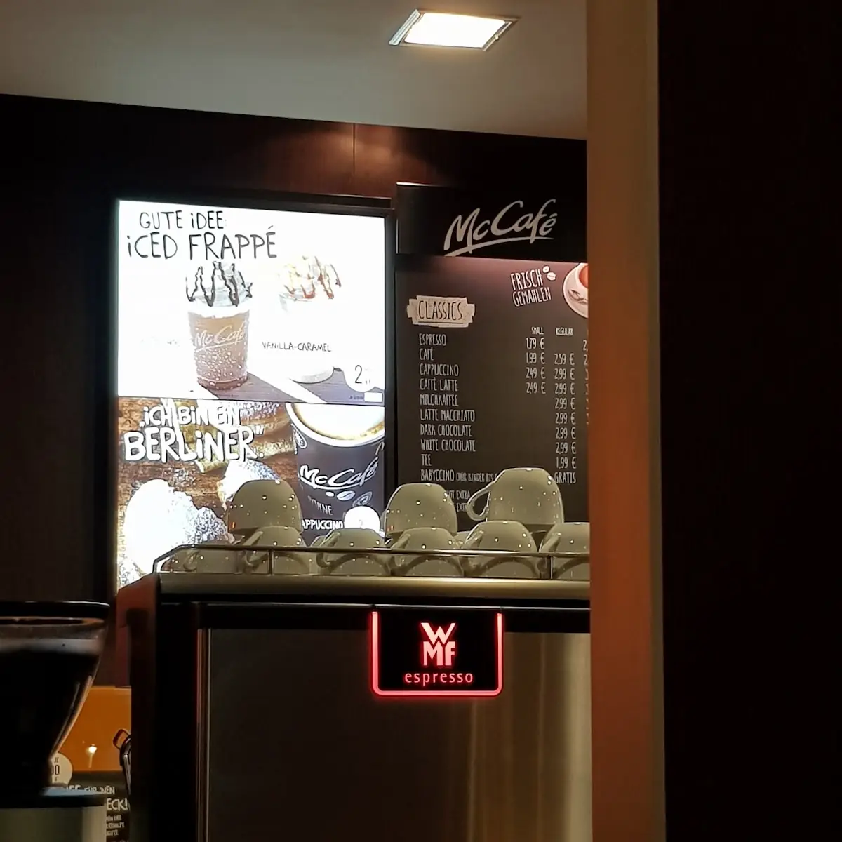 Speisekarte, McDonald's