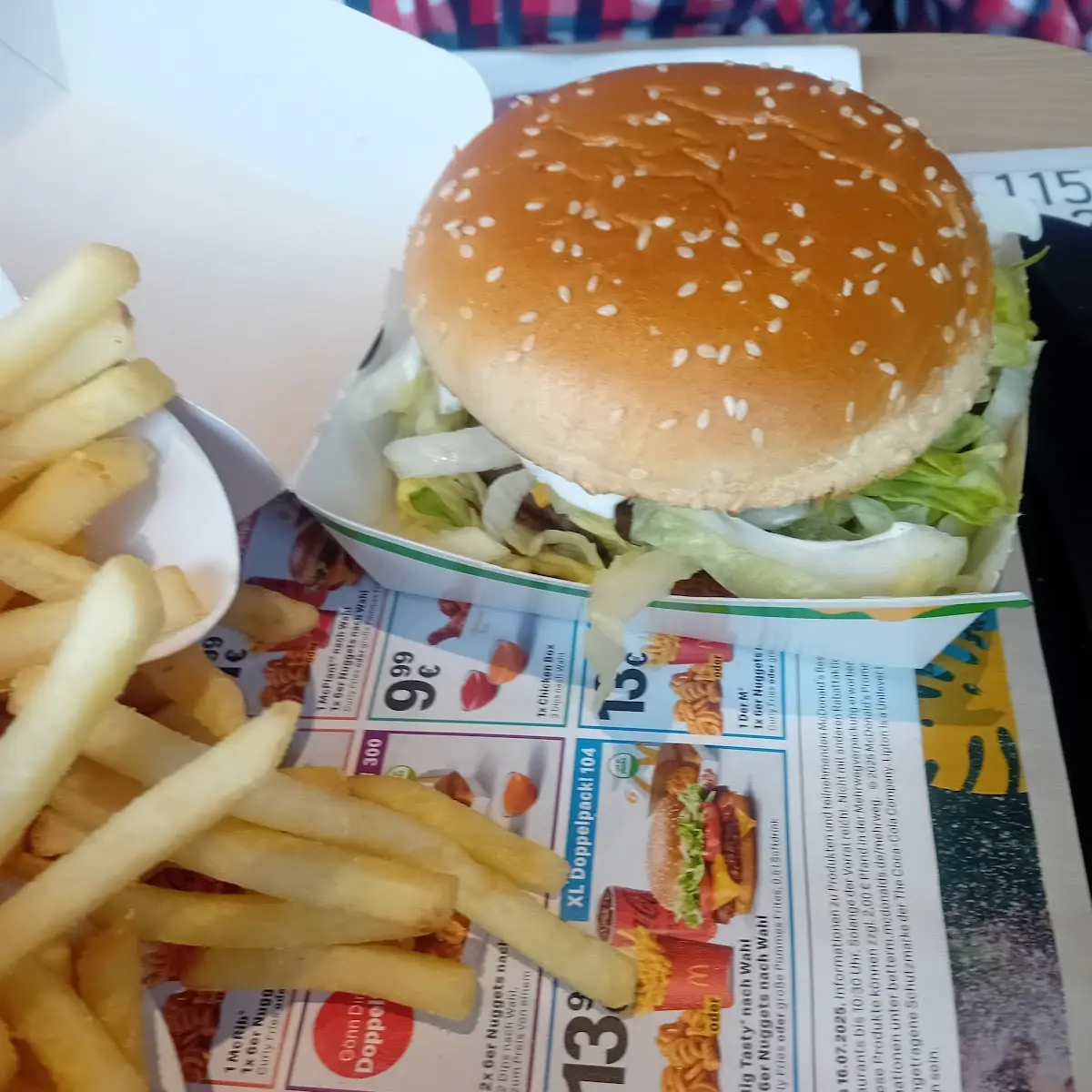 Speisekarte, McDonald's