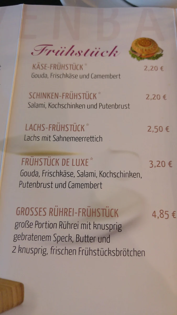 Speisekarte, Löwenbäcker Schaper