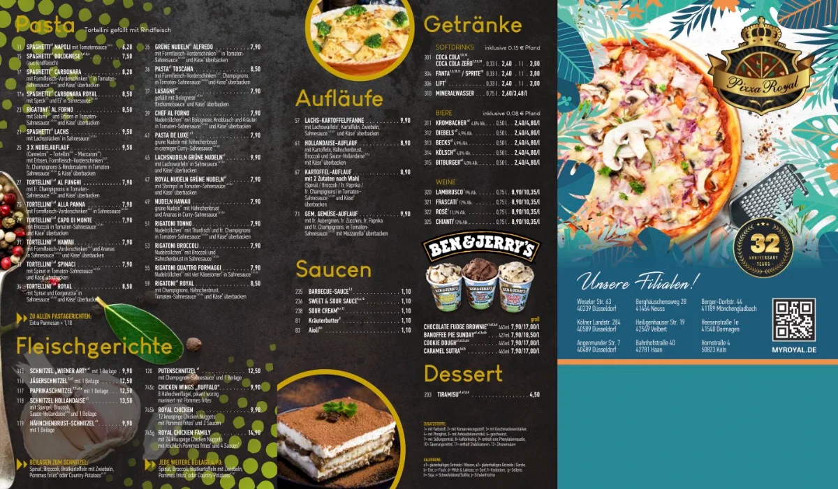 Speisekarte, Pizza Royal