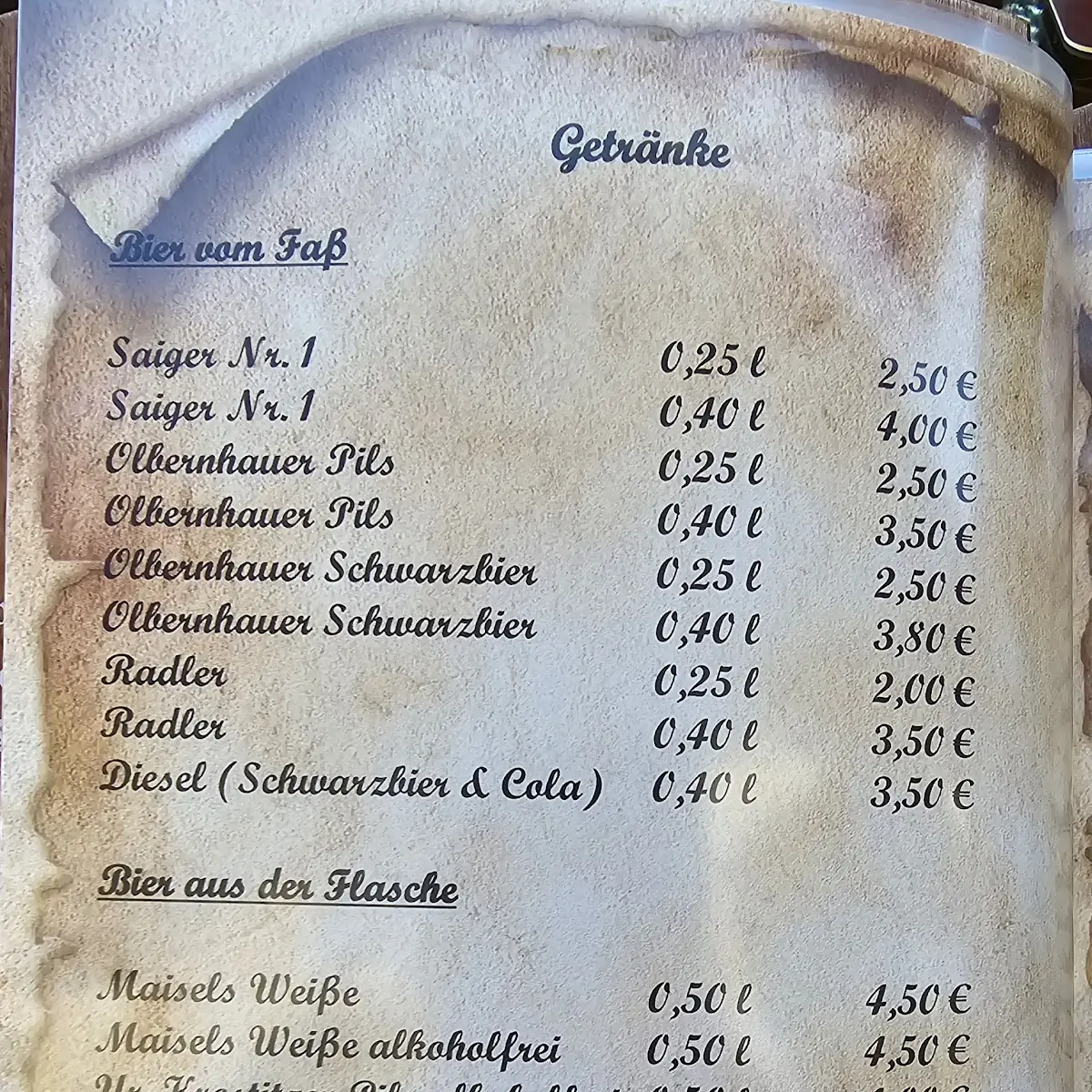 Speisekarte photo 1