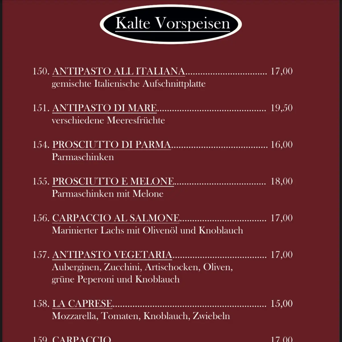 Speisekarte photo 2