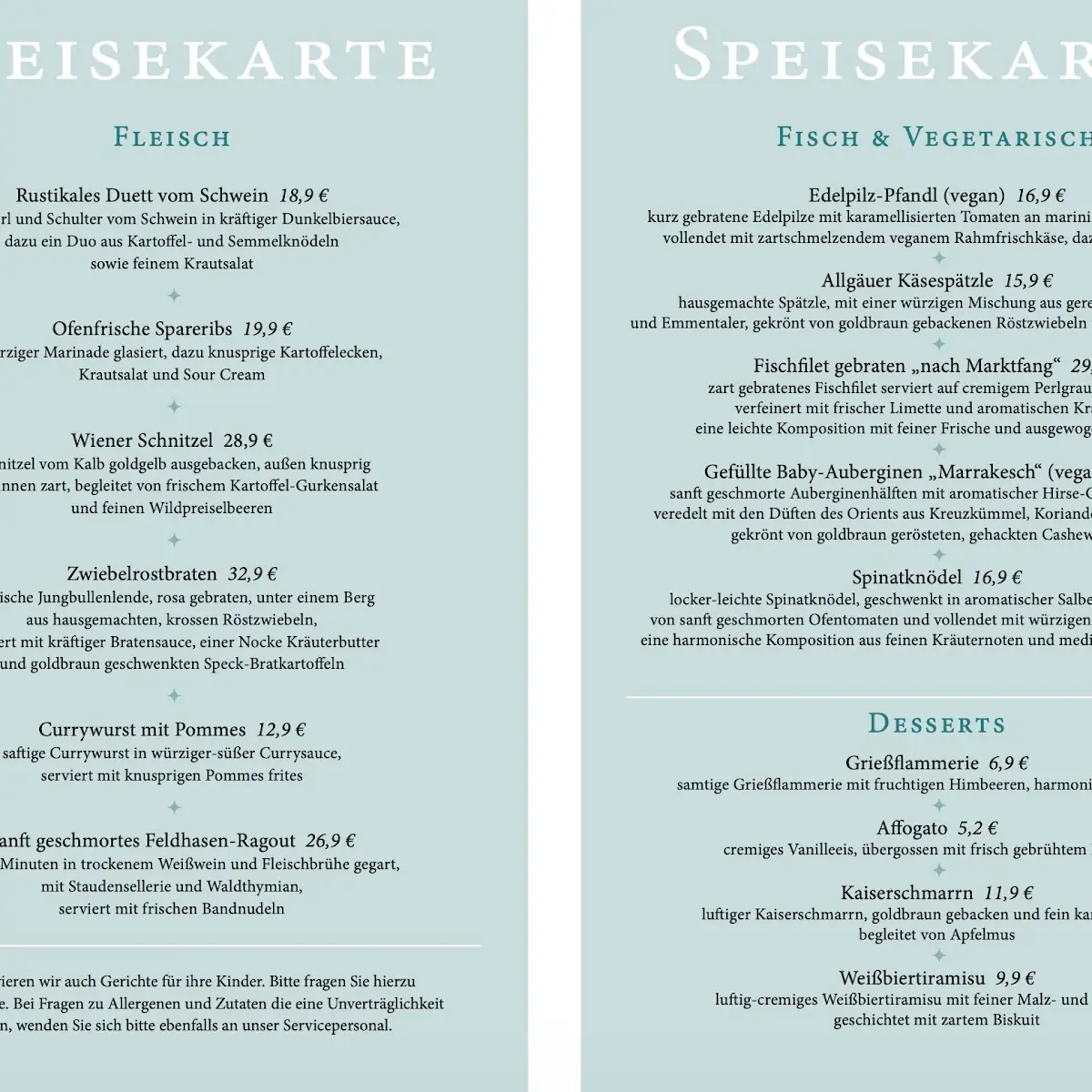 Speisekarte photo 1