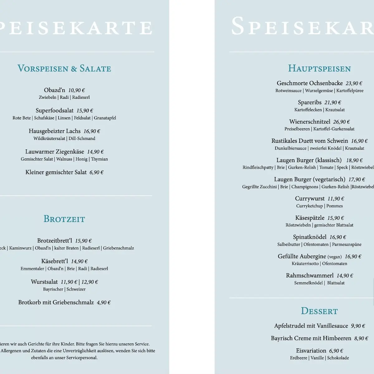 Speisekarte photo 3