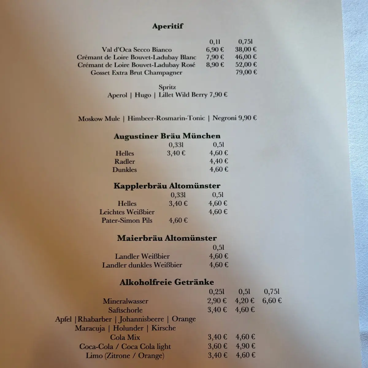 Speisekarte photo 6