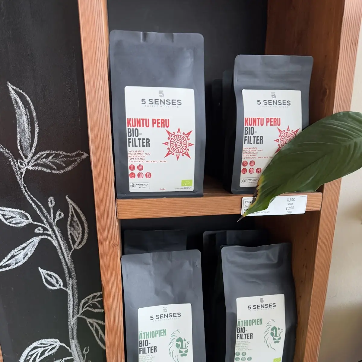 Speisekarte, 5 Senses Coffee