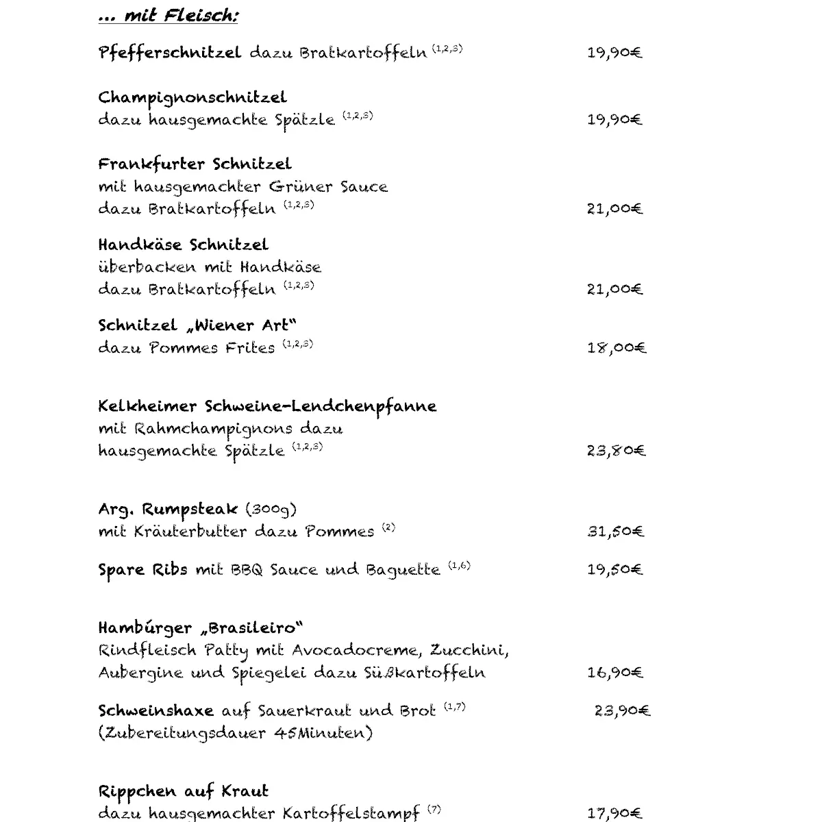Speisekarte photo 1