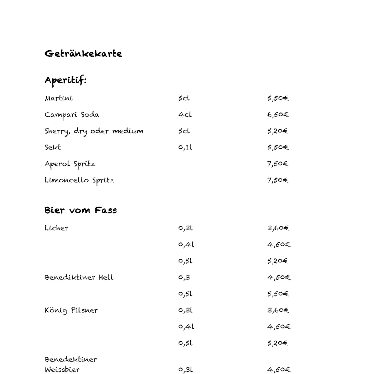 Speisekarte photo 6