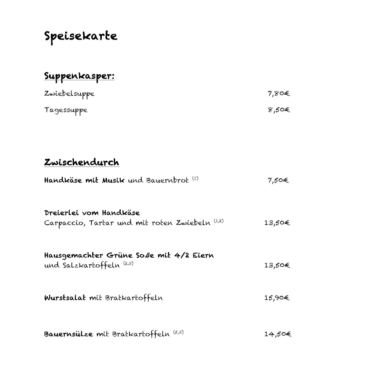 Speisekarte photo 9