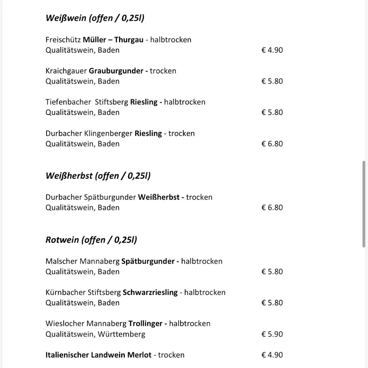 Speisekarte photo 1