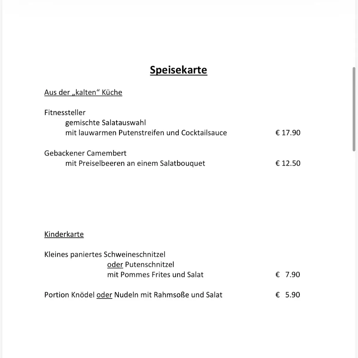 Speisekarte photo 5