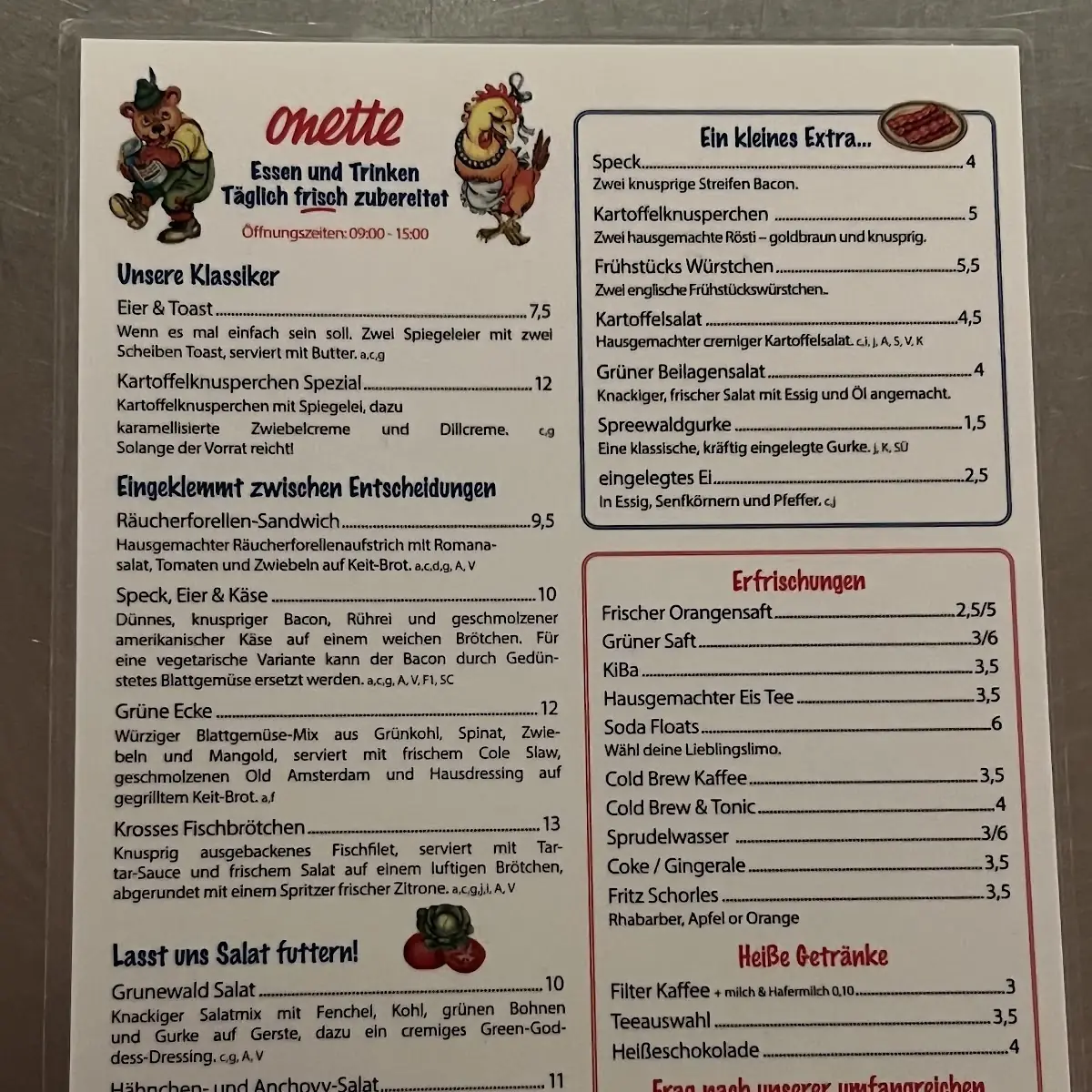 Speisekarte photo 1