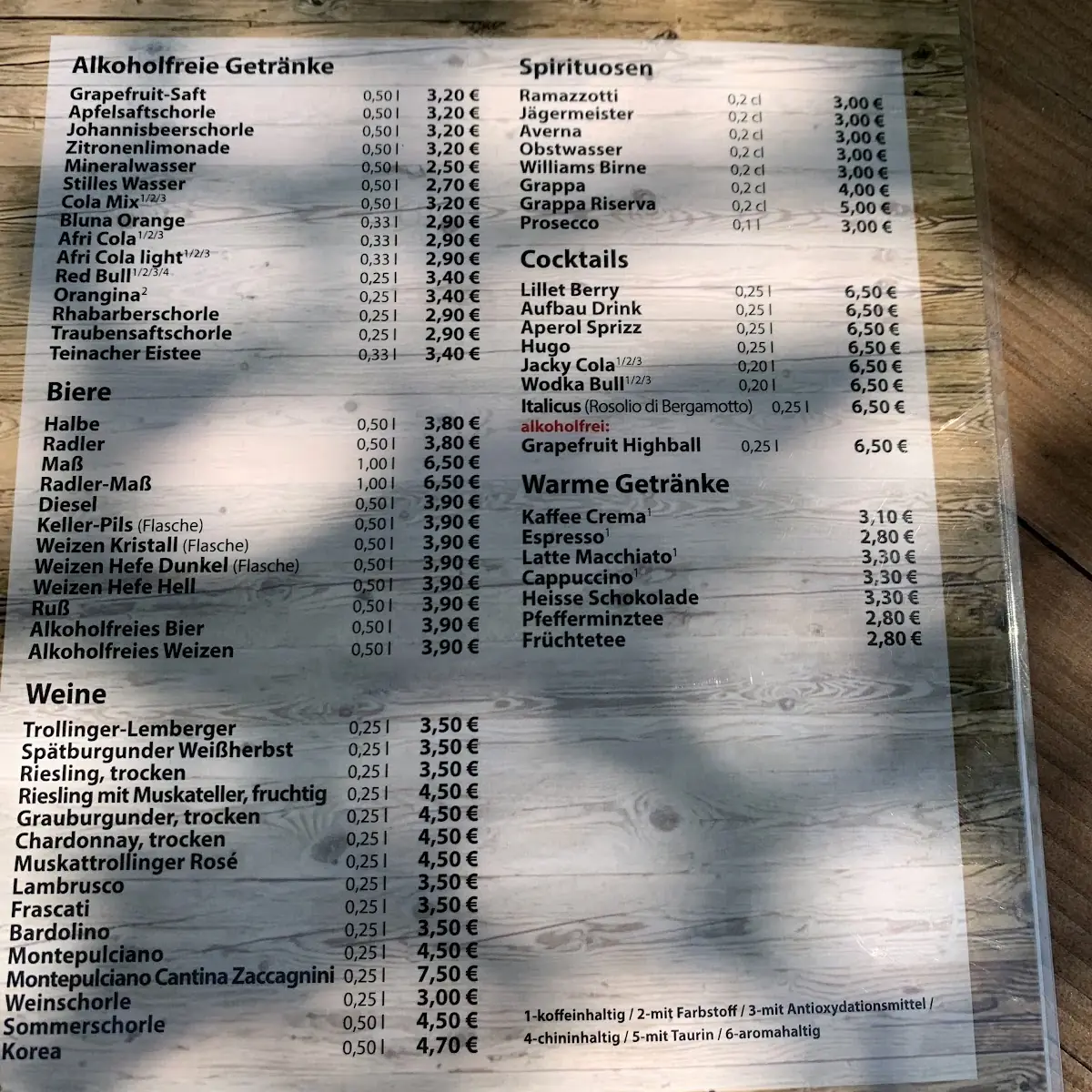Speisekarte photo 4