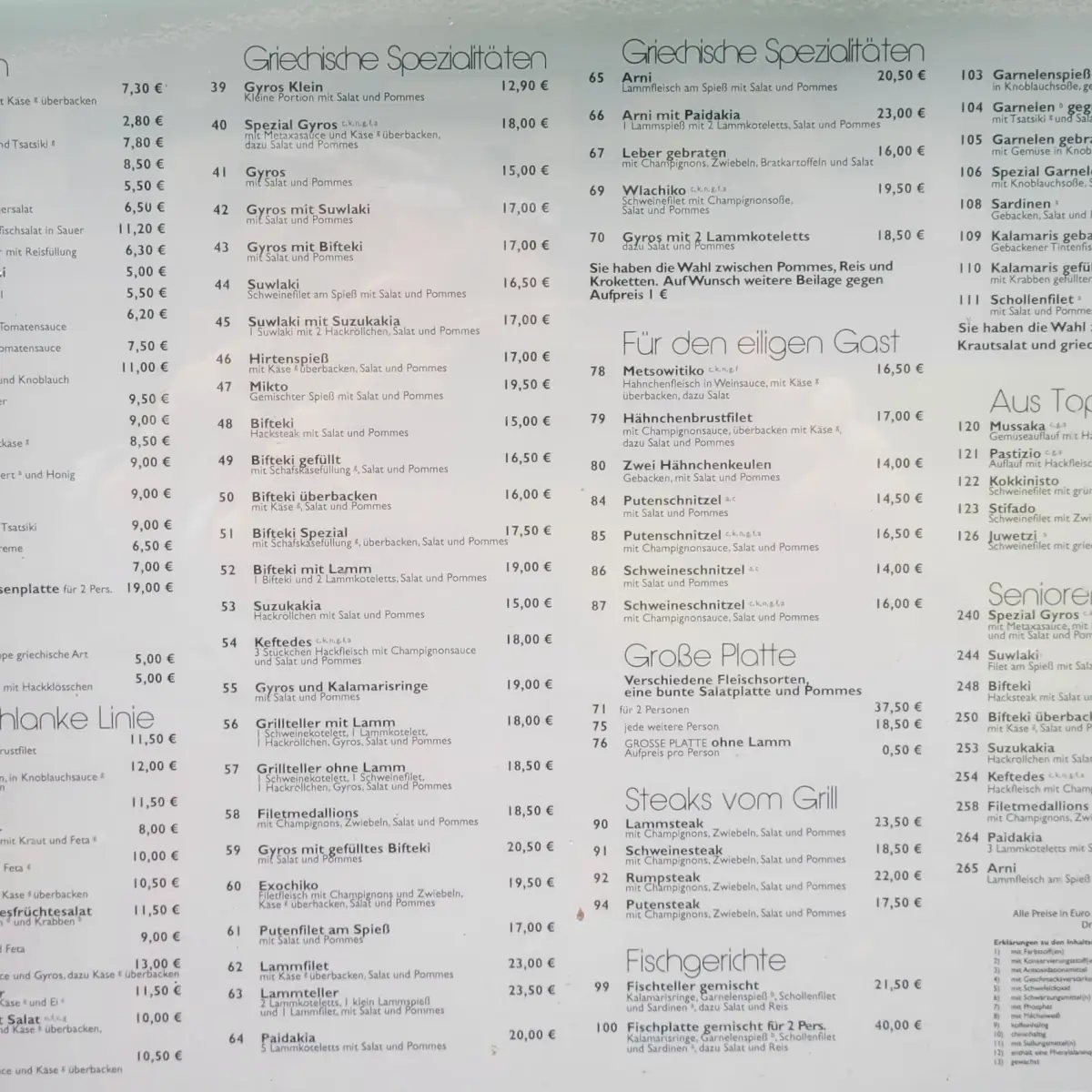 Speisekarte photo 1