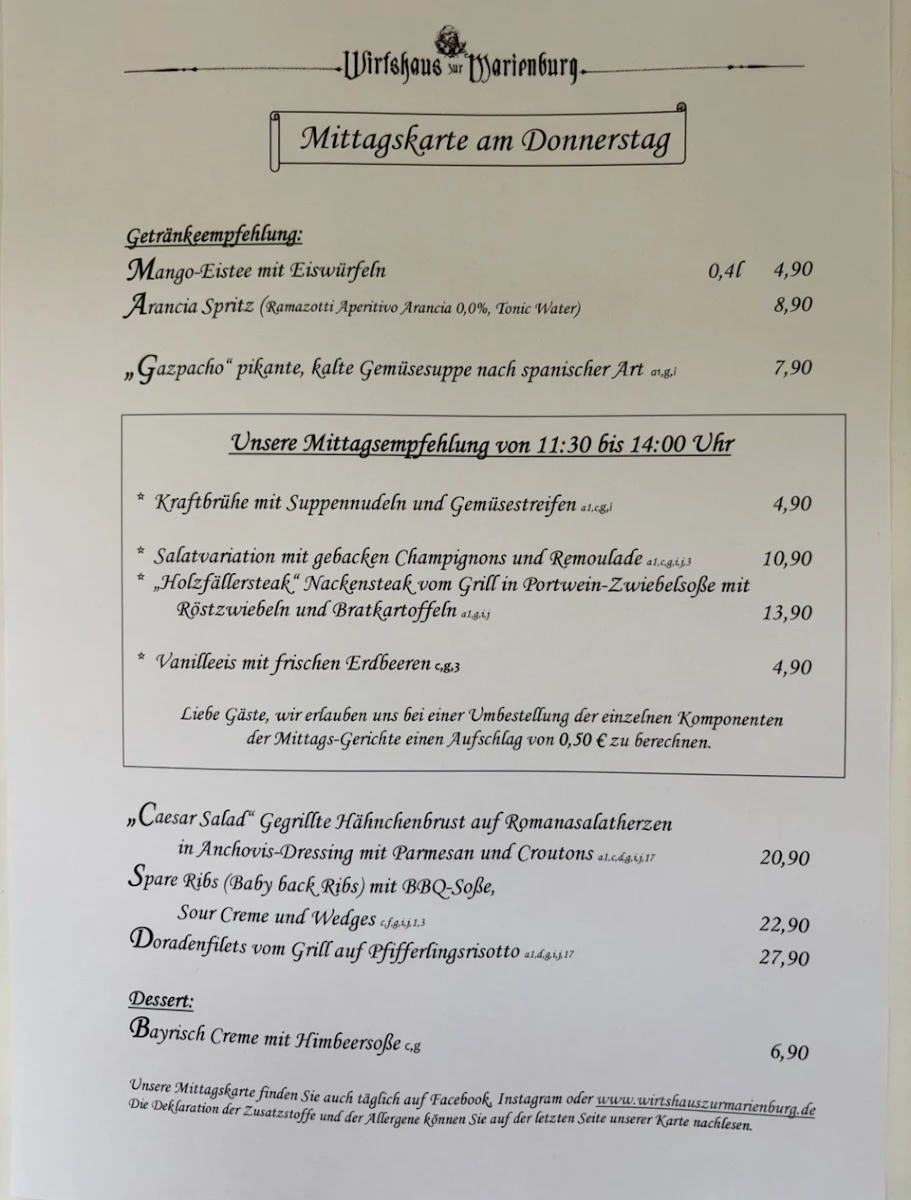 Speisekarte photo 1