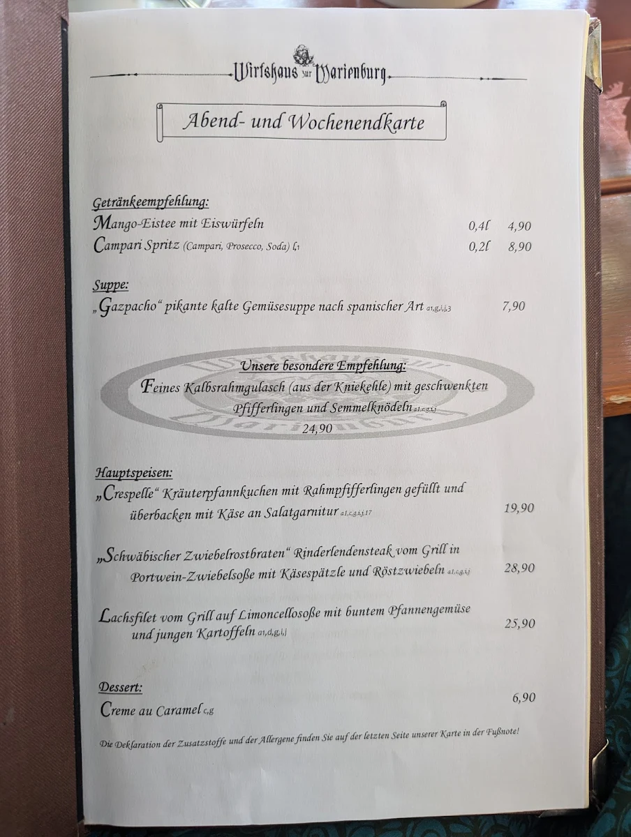 Speisekarte photo 5