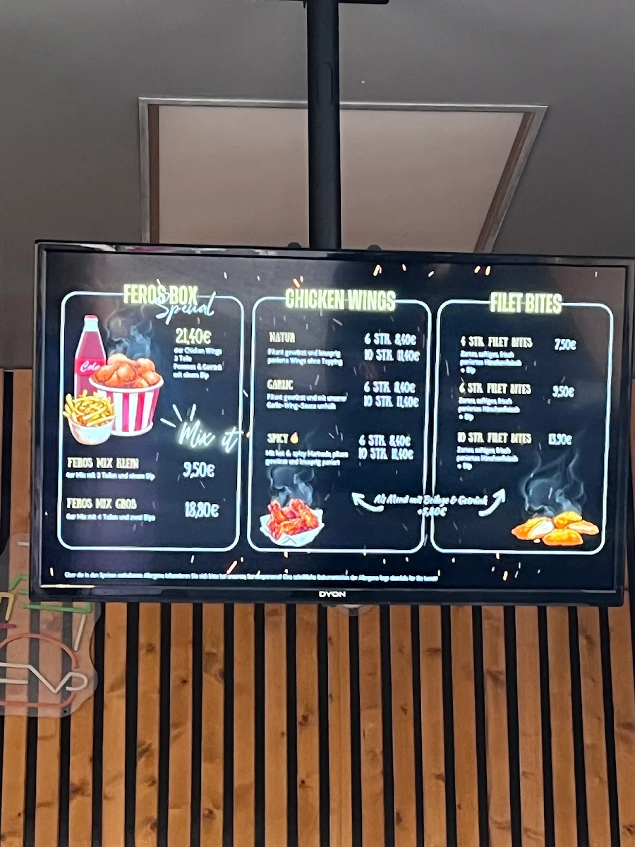 Speisekarte, Fero‘s - Fried Chicken