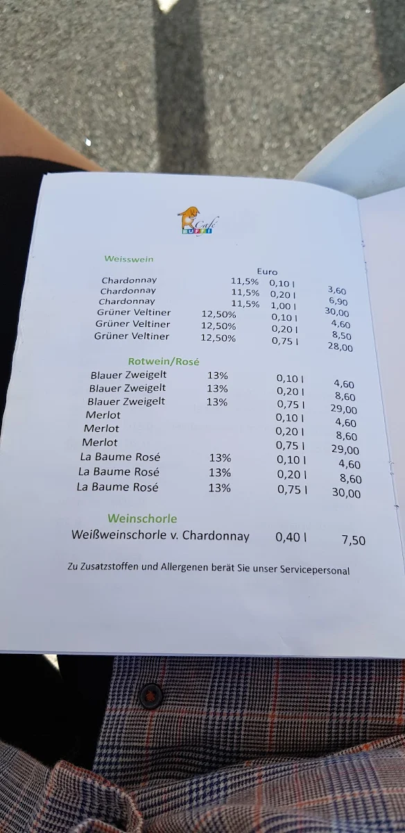 Speisekarte, BUFFI im Buchheim Museum