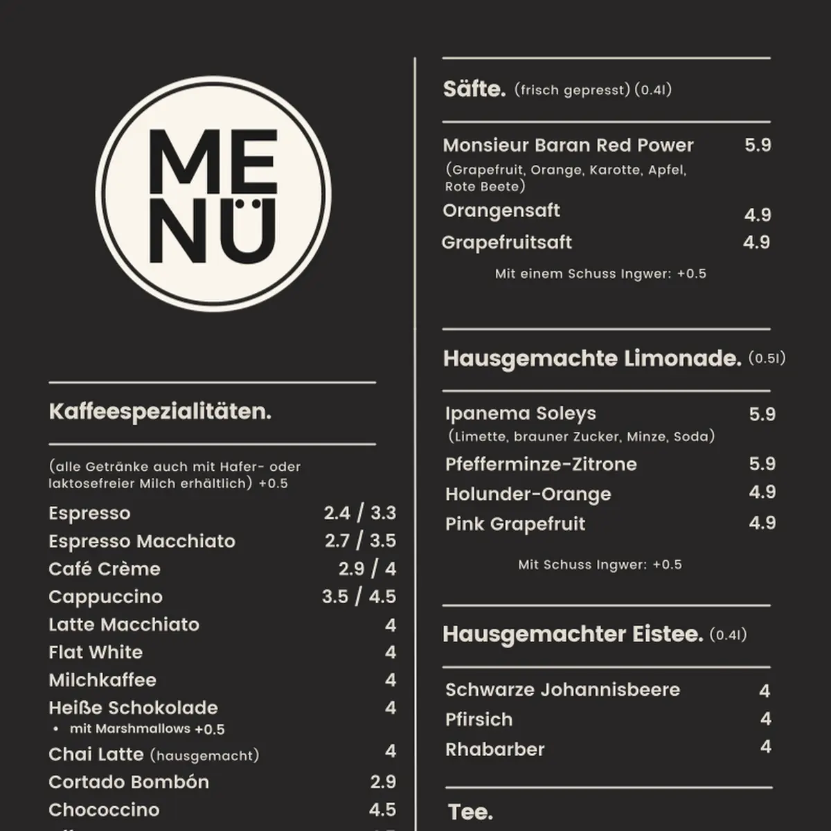 Speisekarte photo 2