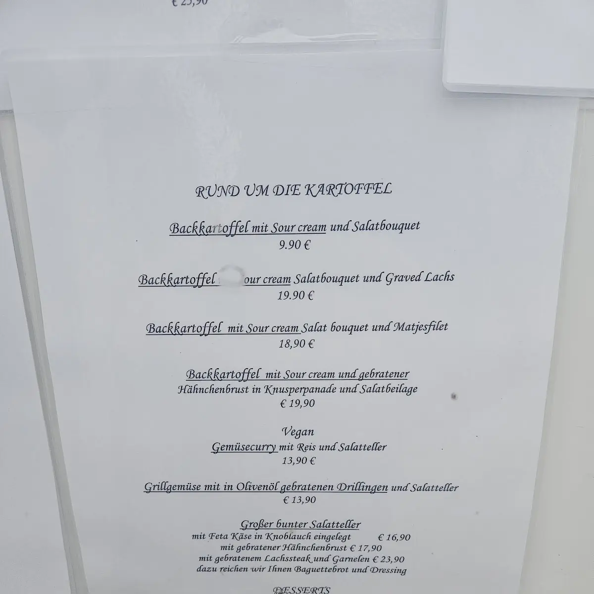 Speisekarte photo 2