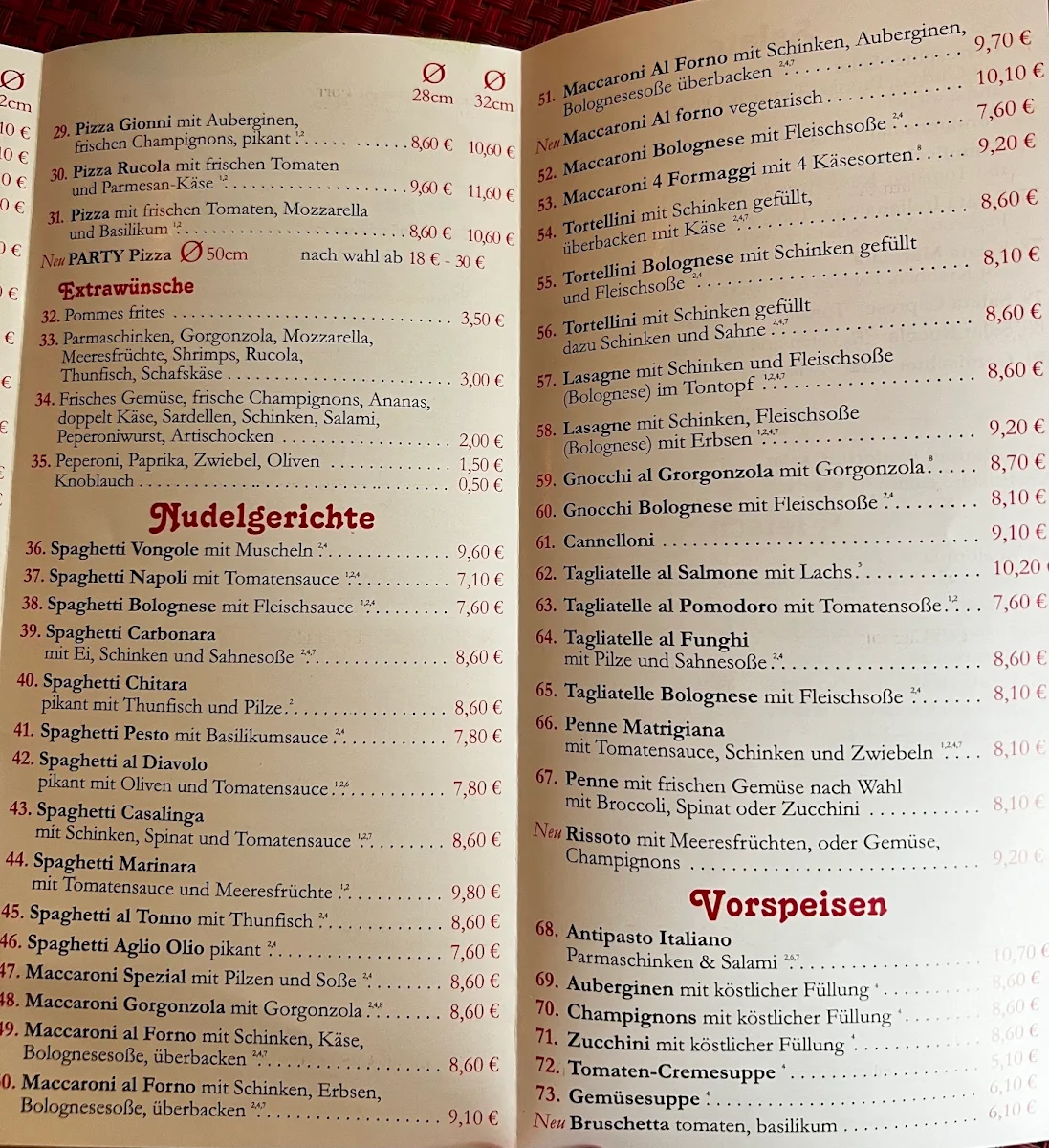 Speisekarte photo 2