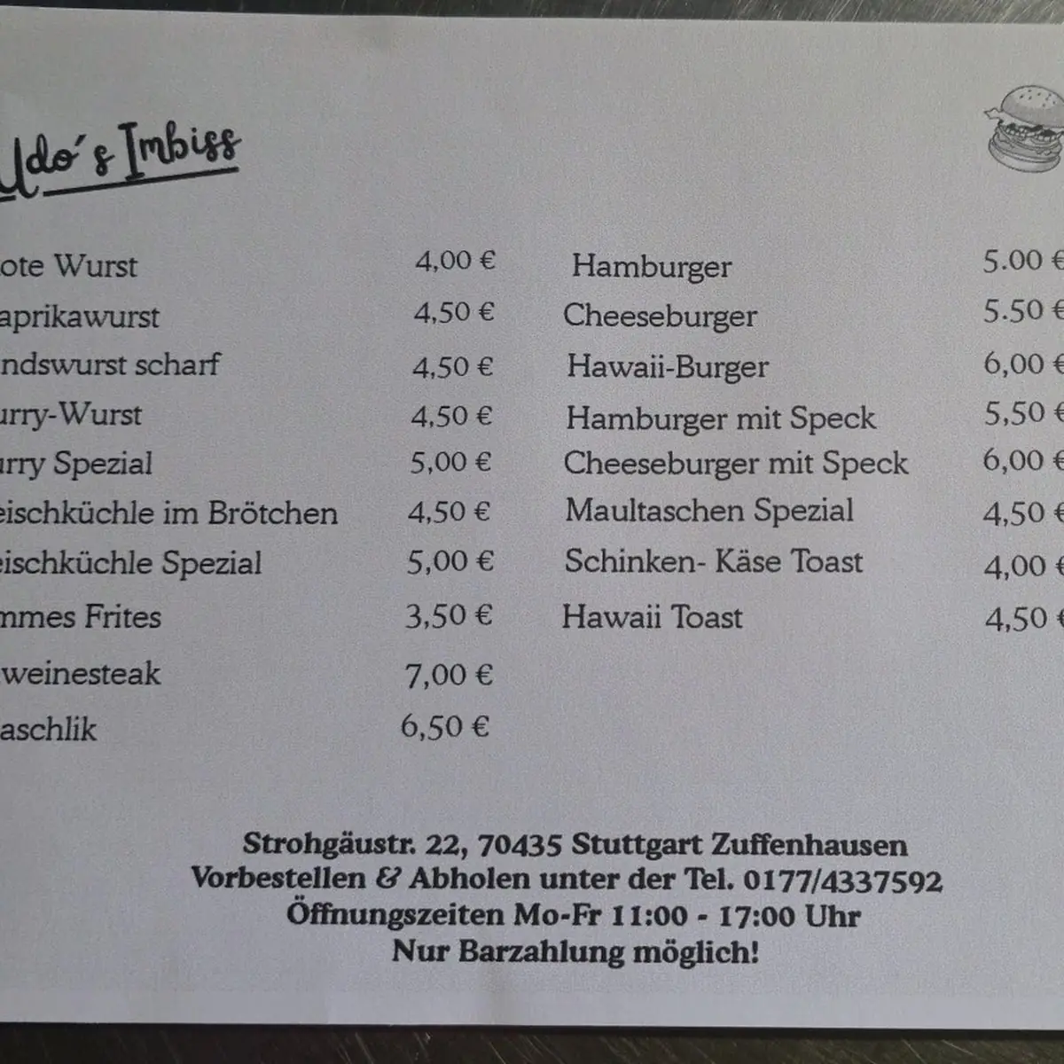 Speisekarte photo 1