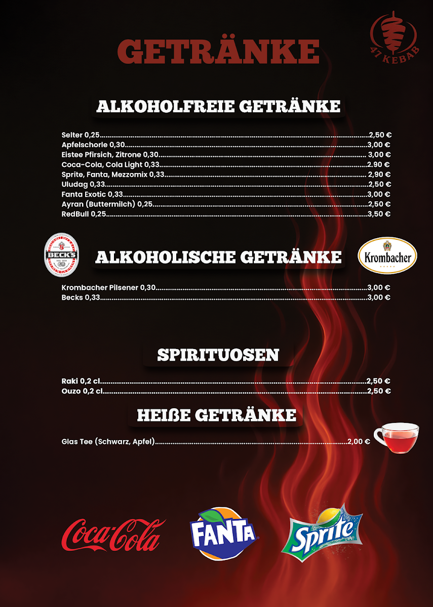 Speisekarte, 47 Kebab