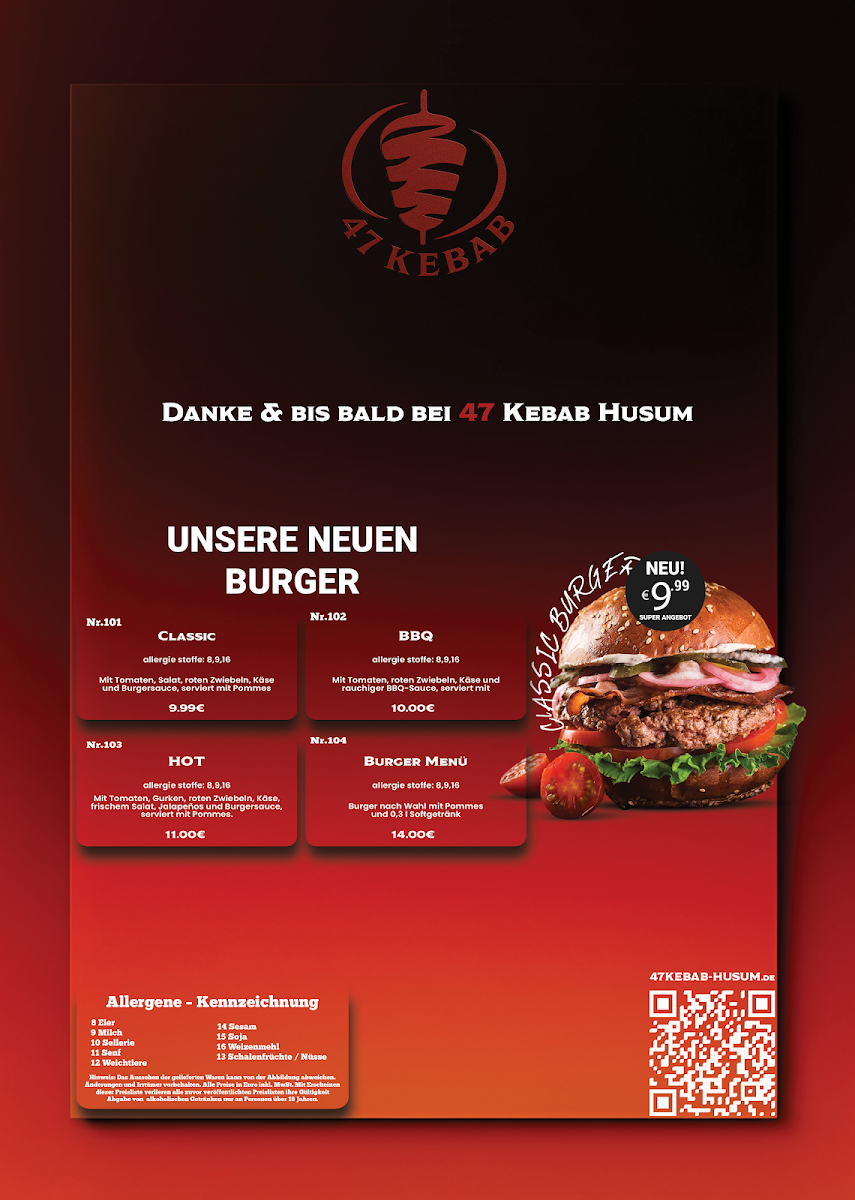 Speisekarte, 47 Kebab