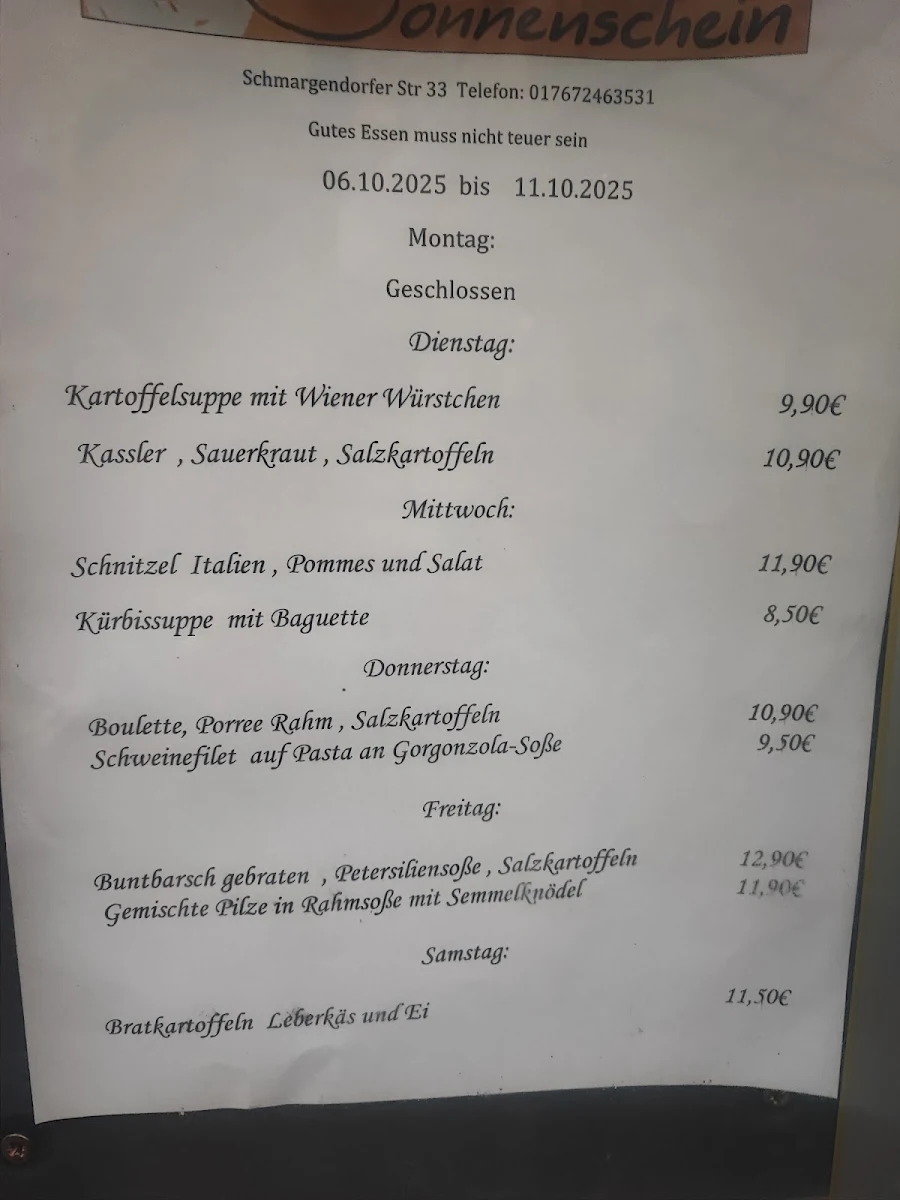Speisekarte photo 1