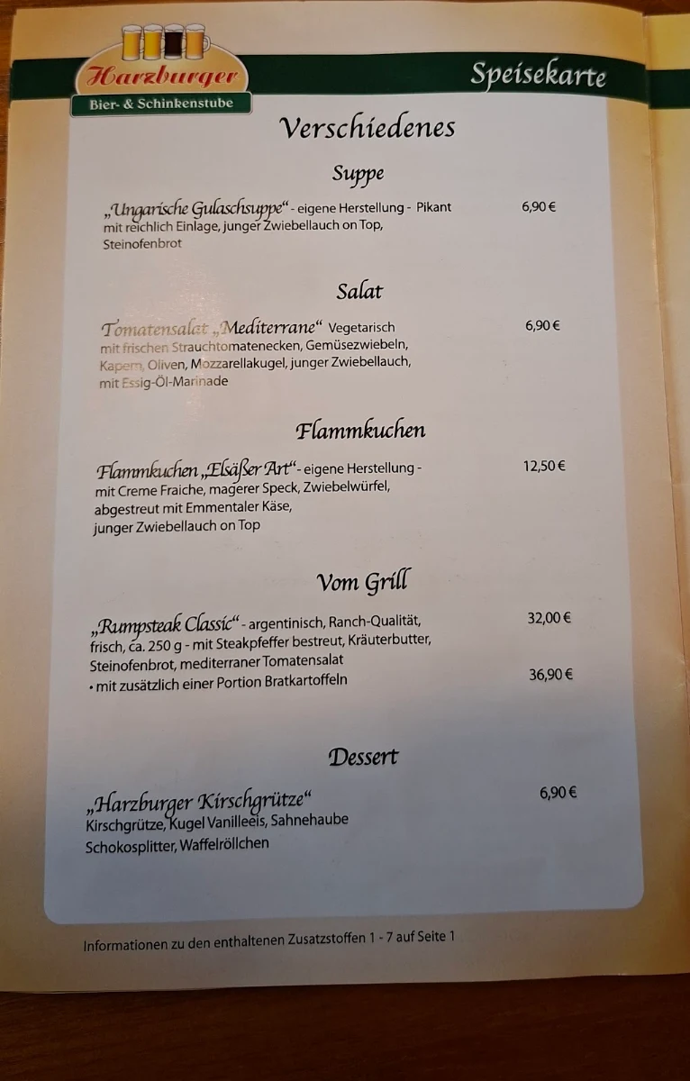 Speisekarte photo 1