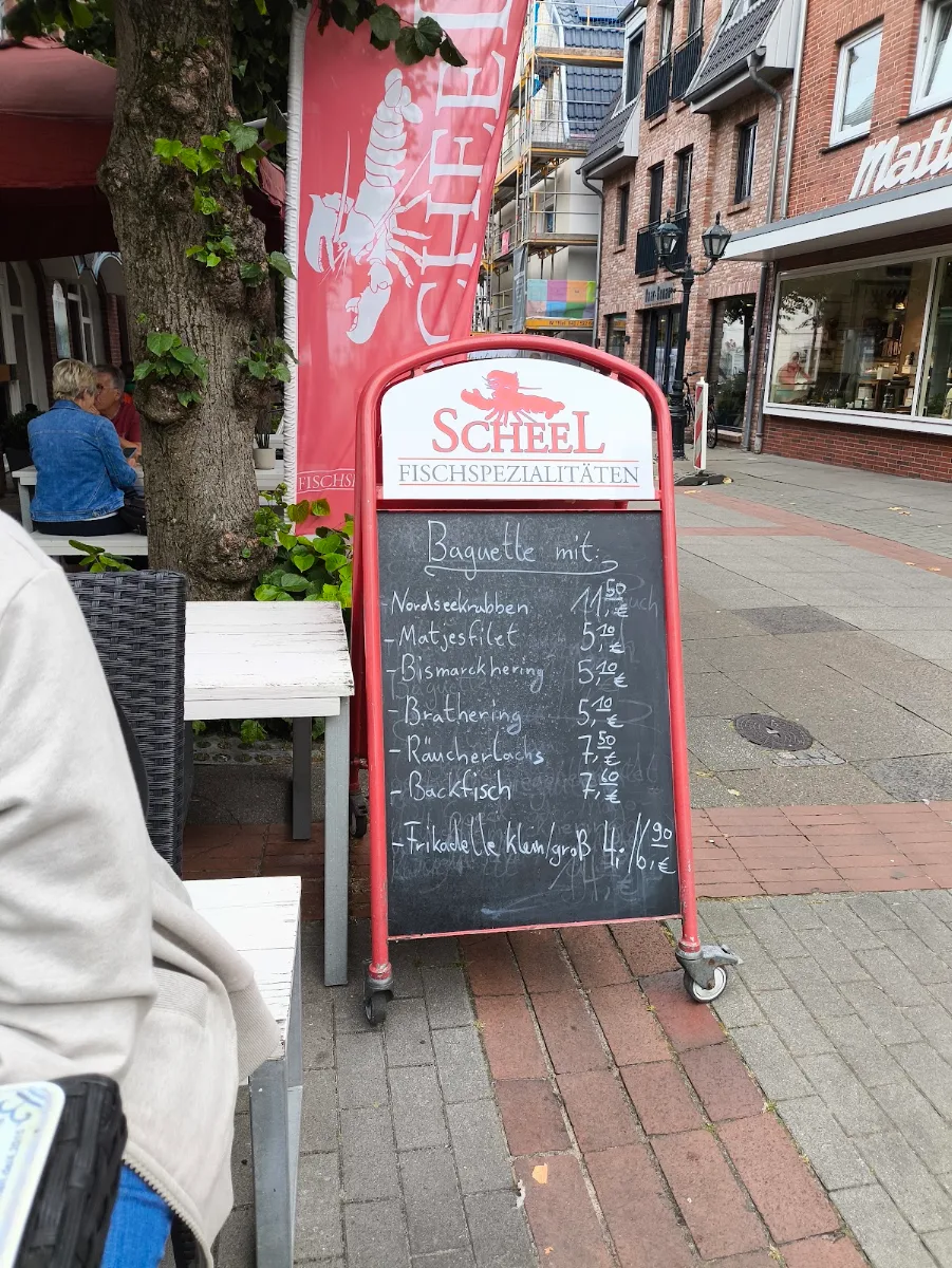 Speisekarte, Scheel Fischspezialitäten - Fisch-Bistro & Feinkostladen