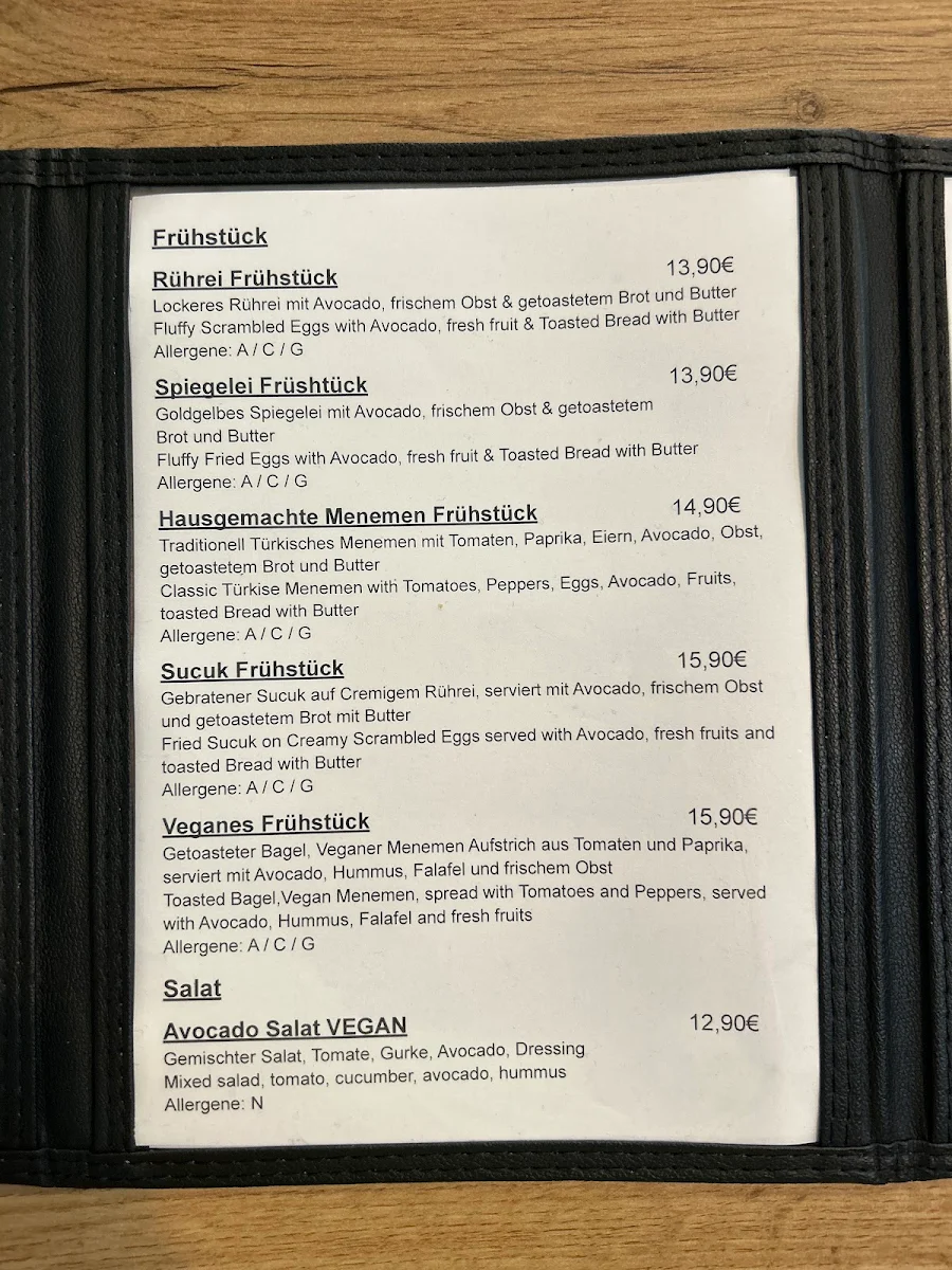 Speisekarte, Luwak Cafe Frühstück Ostkreuz