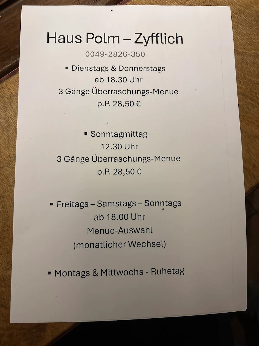 Speisekarte photo 1