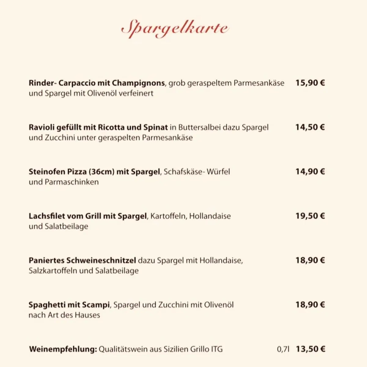 Speisekarte photo 6