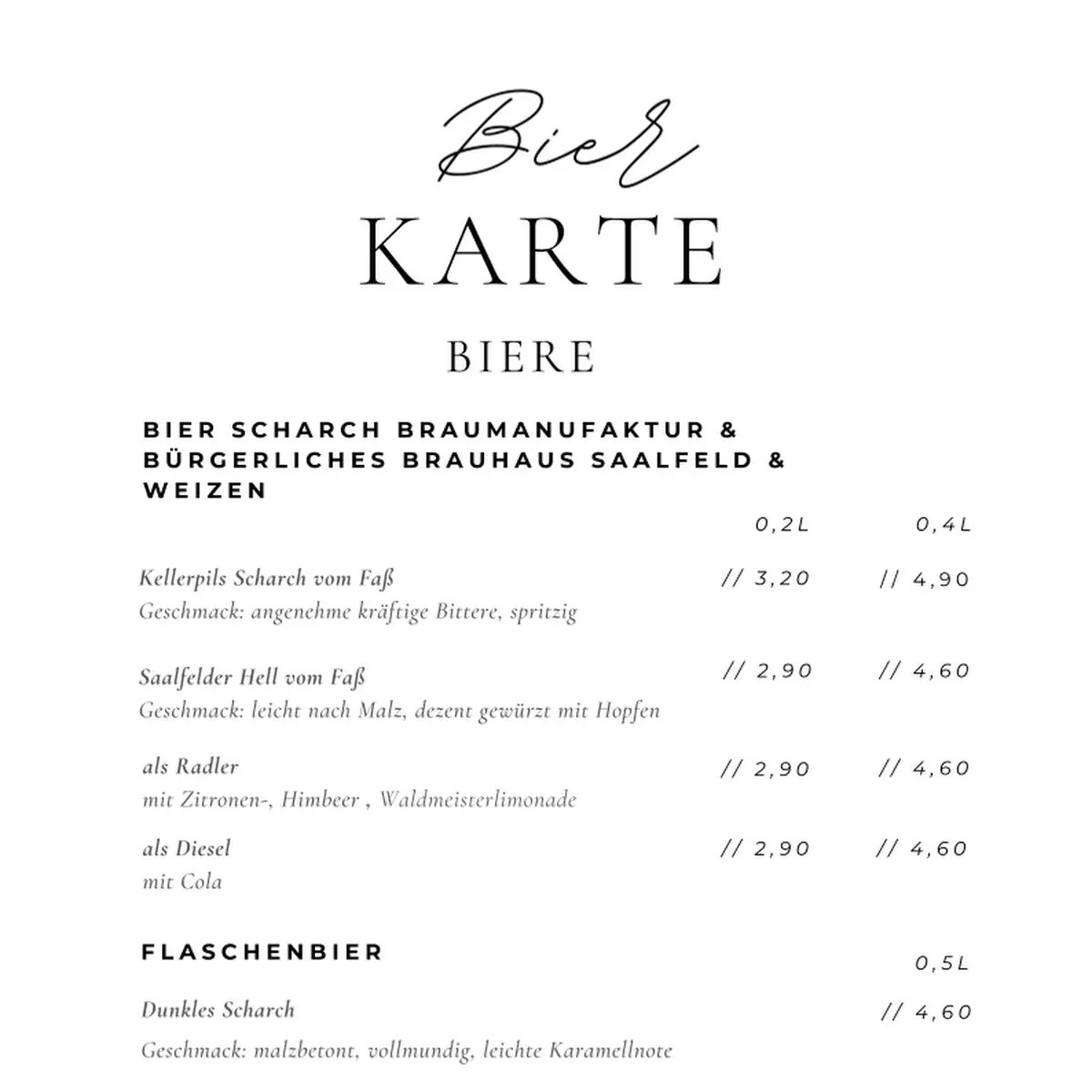 Speisekarte photo 2