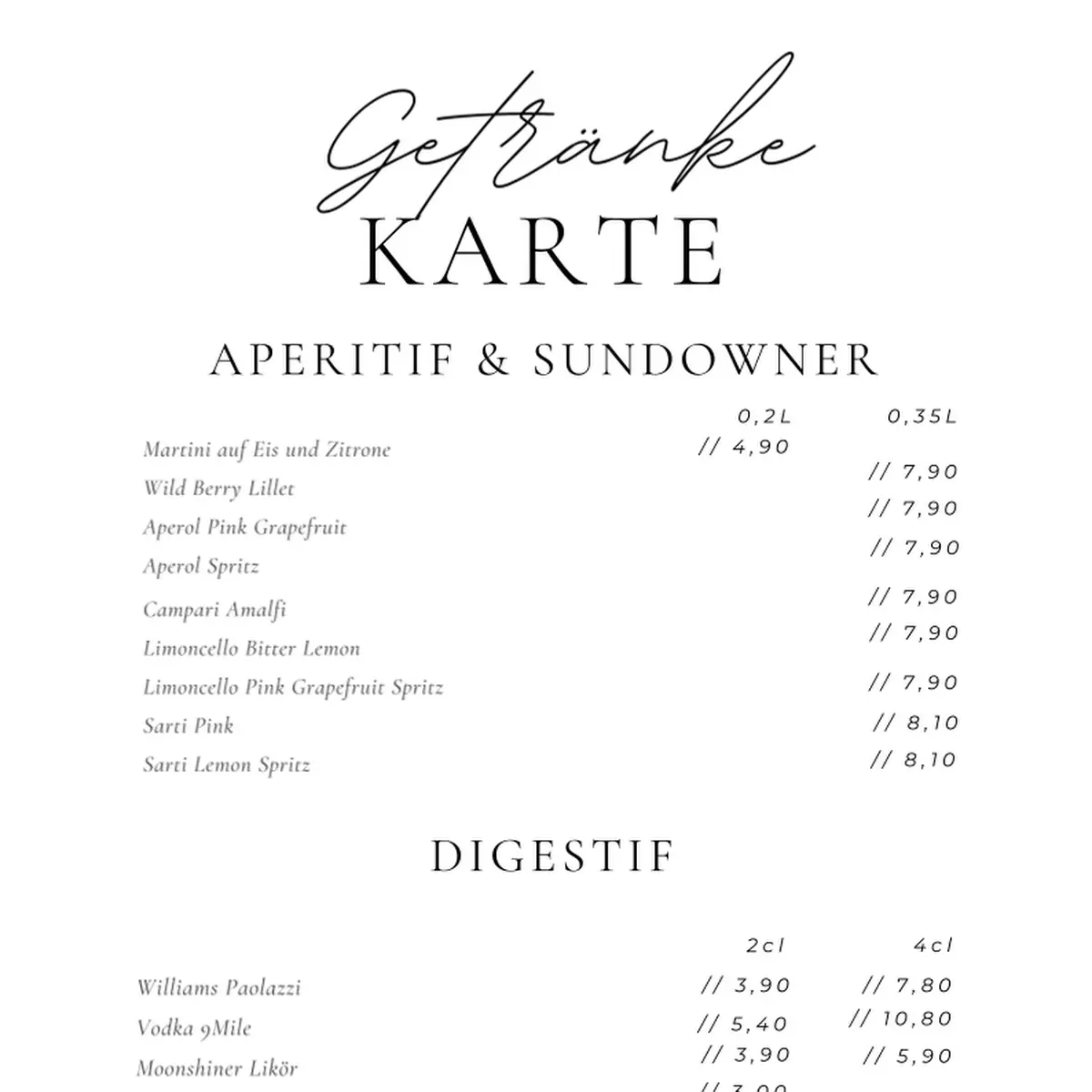 Speisekarte photo 5