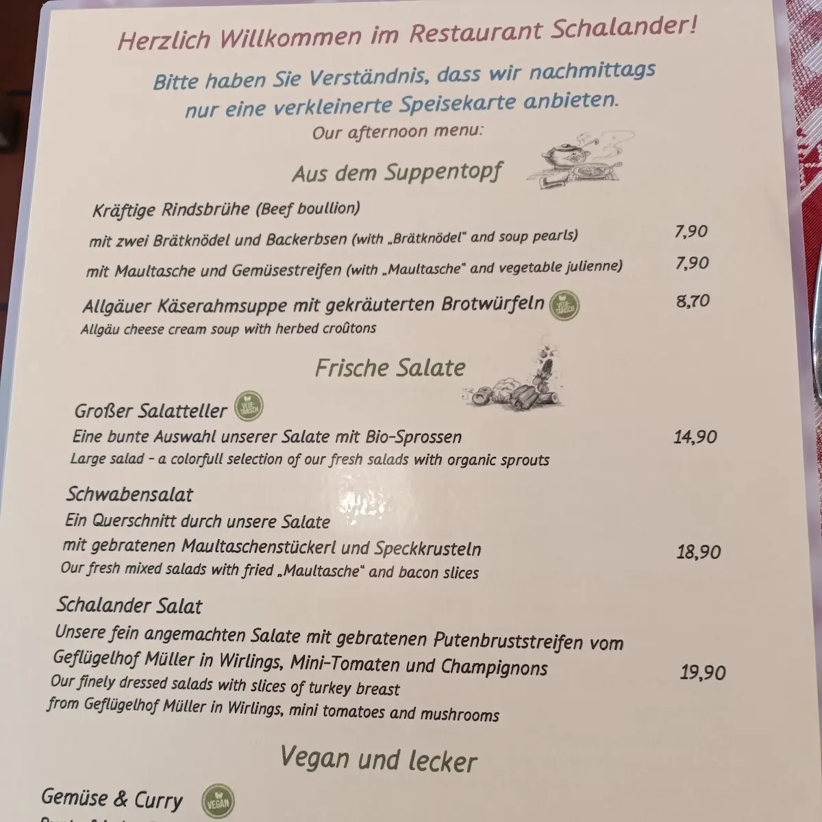 Speisekarte photo 1