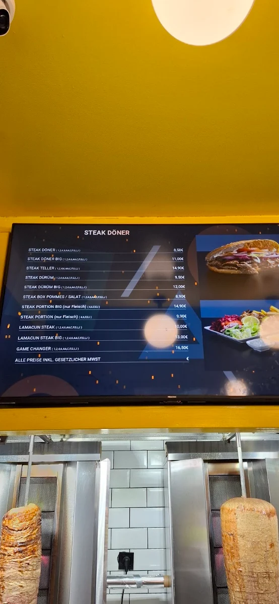 Speisekarte, Döner Game