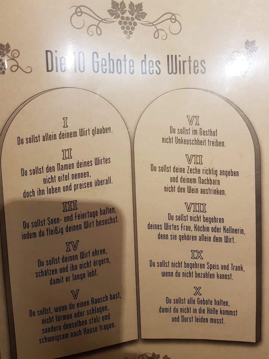 Speisekarte, Zum Storchen Fam. Hugenschmidt