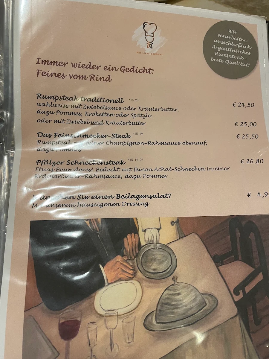 Speisekarte, Zum Bahnhof