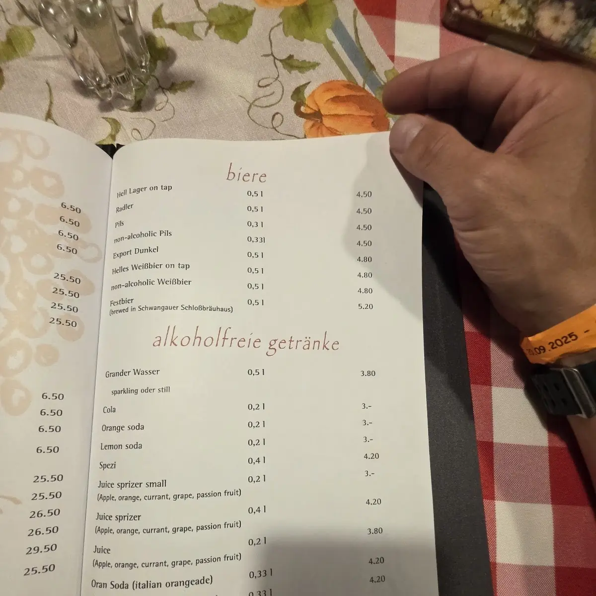 Speisekarte, Pizzeria San Marco da Giovanni