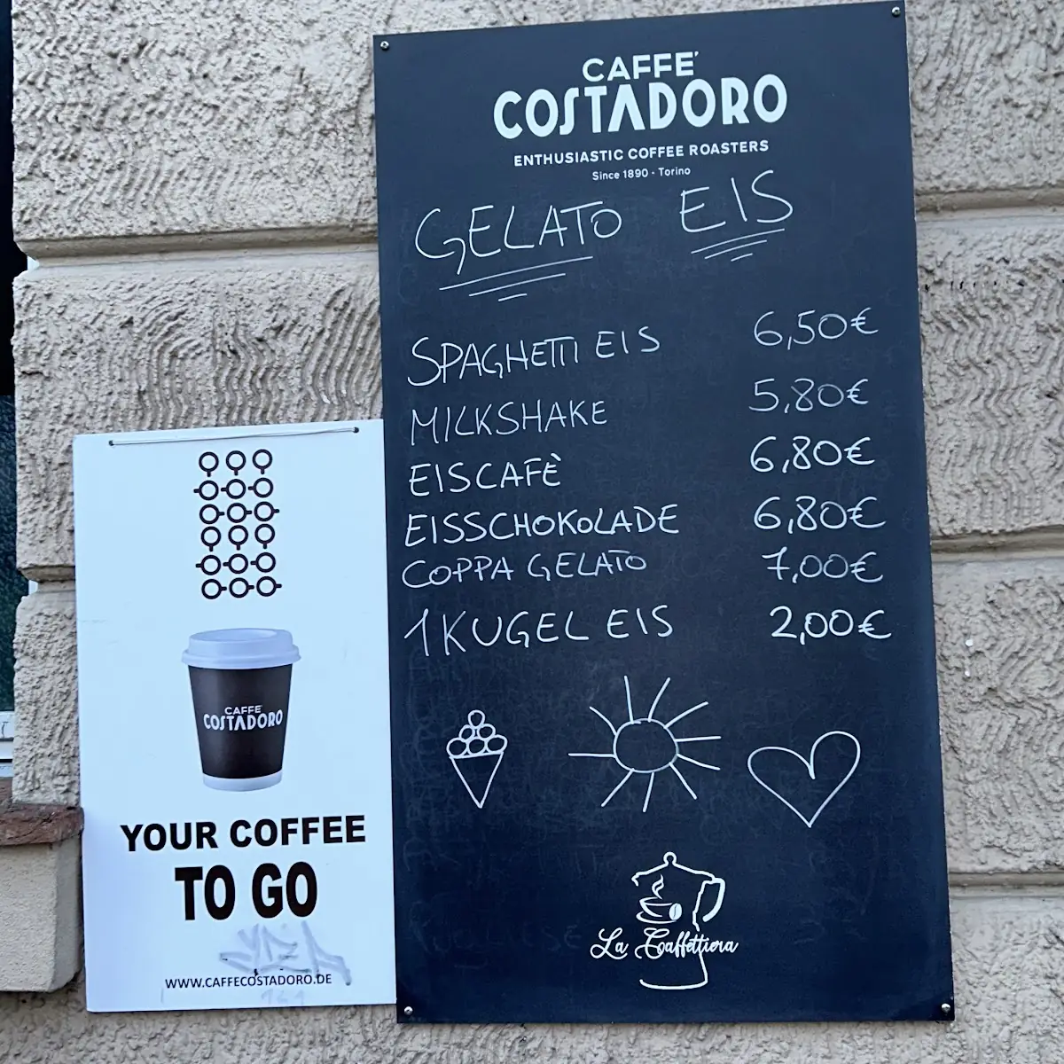 Speisekarte, La Caffettiera