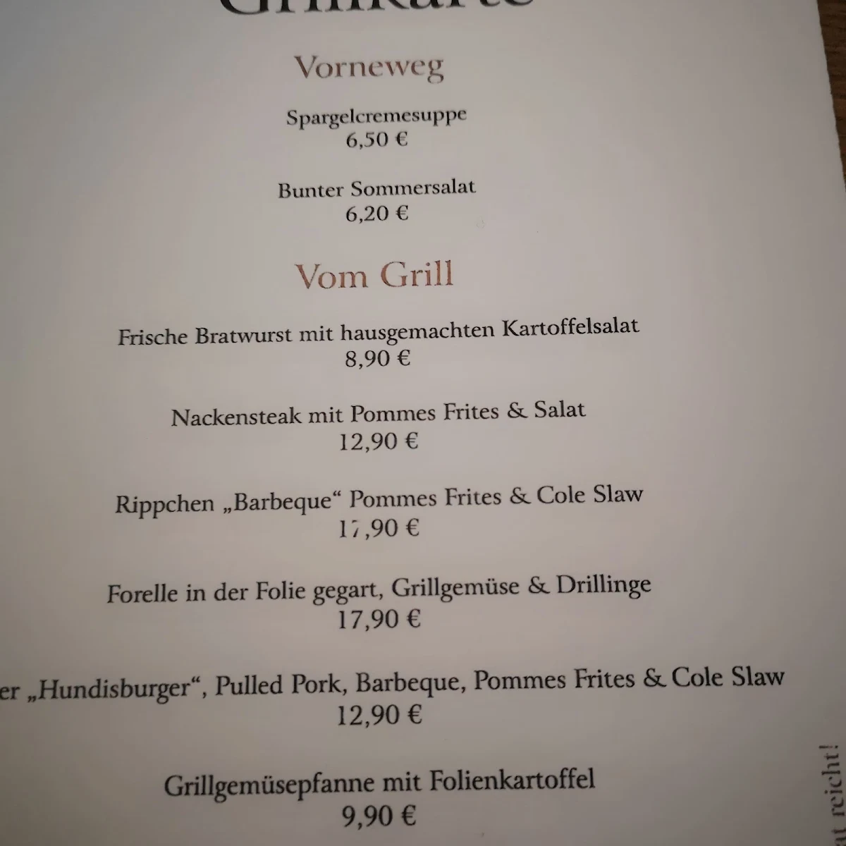 Speisekarte photo 2