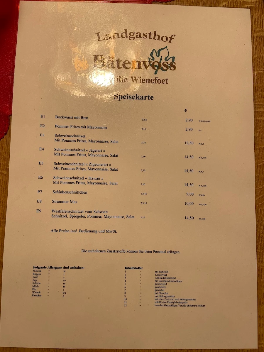 Speisekarte photo 1
