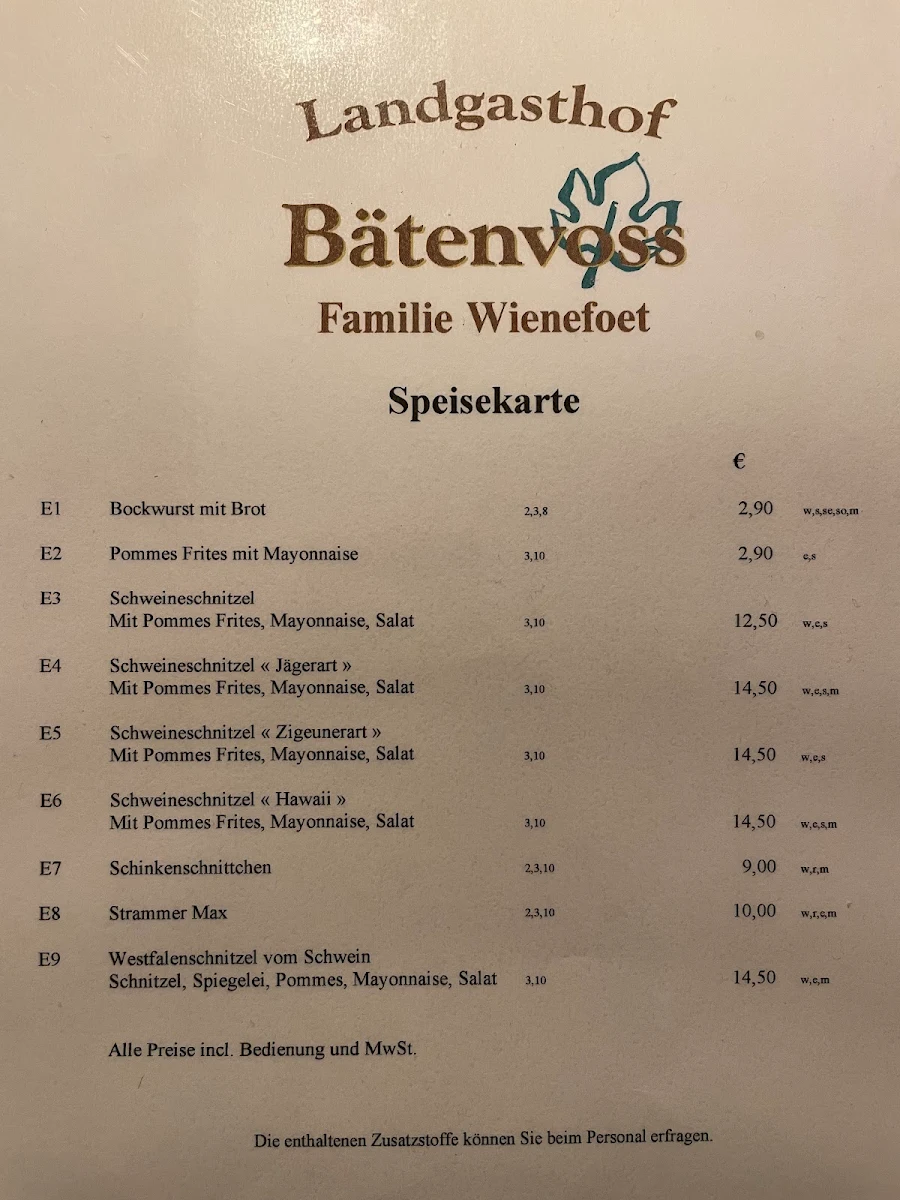 Speisekarte photo 2