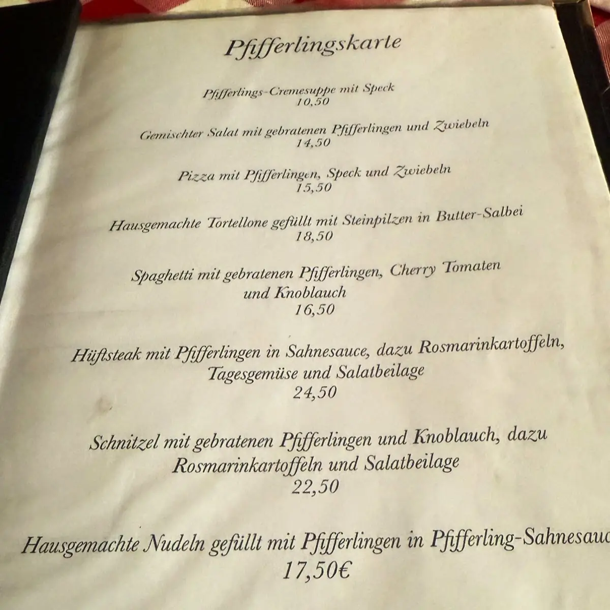 Speisekarte photo 1